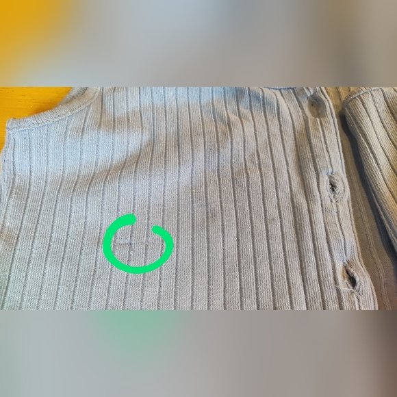 MADEWELL‎ Ribbed Button-Front Crop Tank Terrace Blue Small Square Neckline - Picture 7 of 12